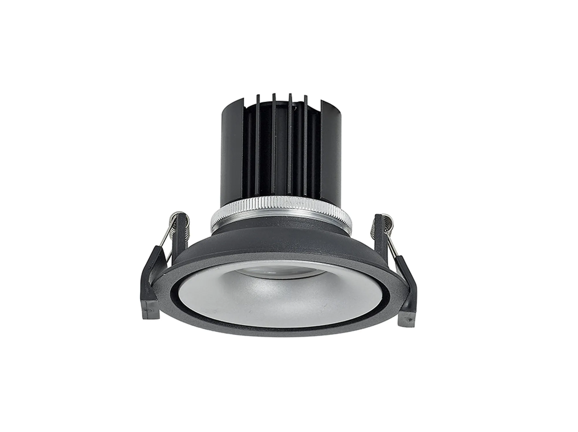 Bolor 9 Tridonic Powered 9W 3000K 840lm 24° CRI>90 LED Engine Black/Silver Fixed Recessed Spotlight, IP20 DM202062  Dlux Bolor 9